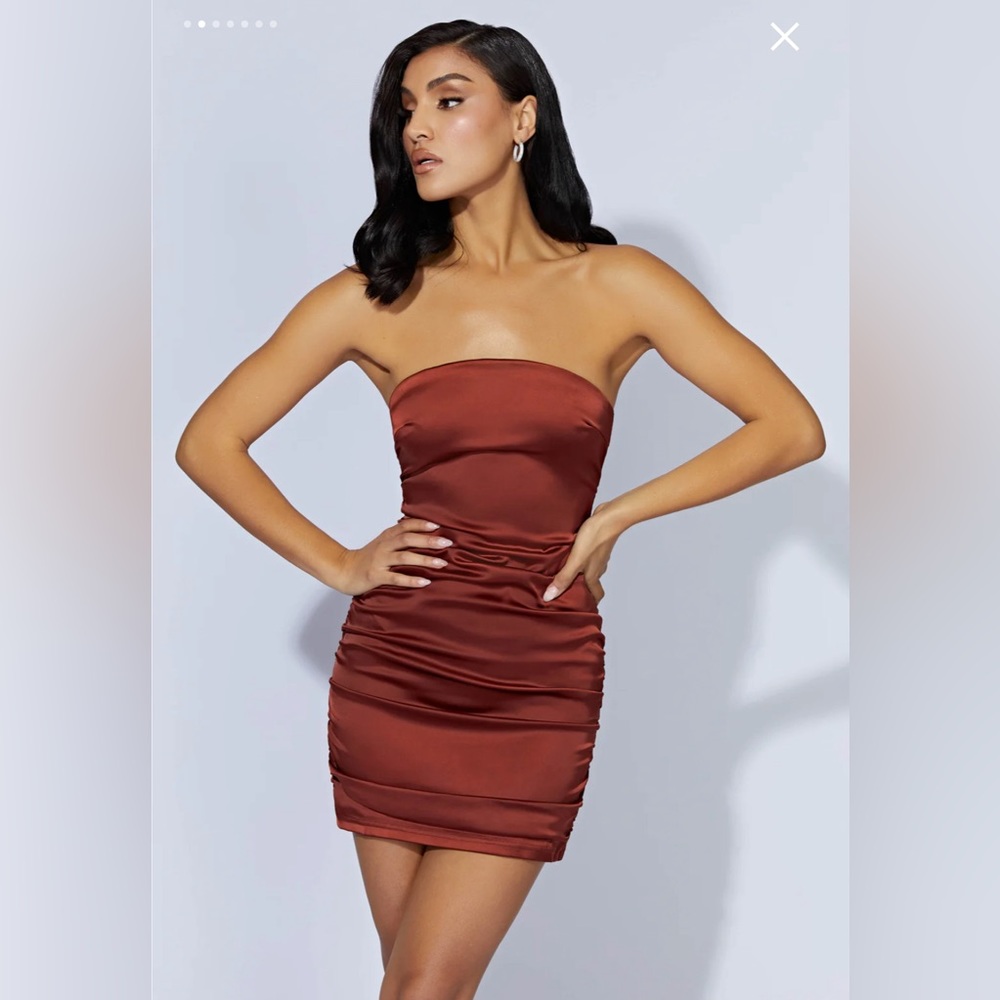 NEW Corinne ruched mini dress